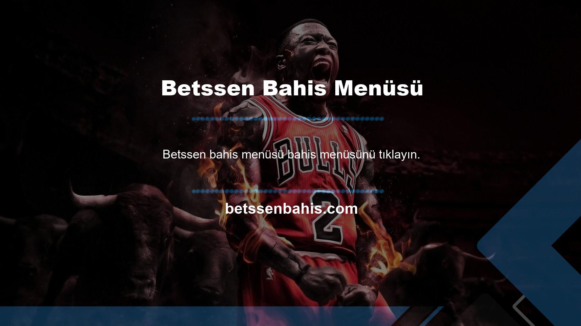 Bu bölüm bir öncesi bahis menüsüdür